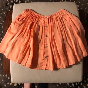 Simple Kids Apricot Skirt With Gold Buttons Size 8